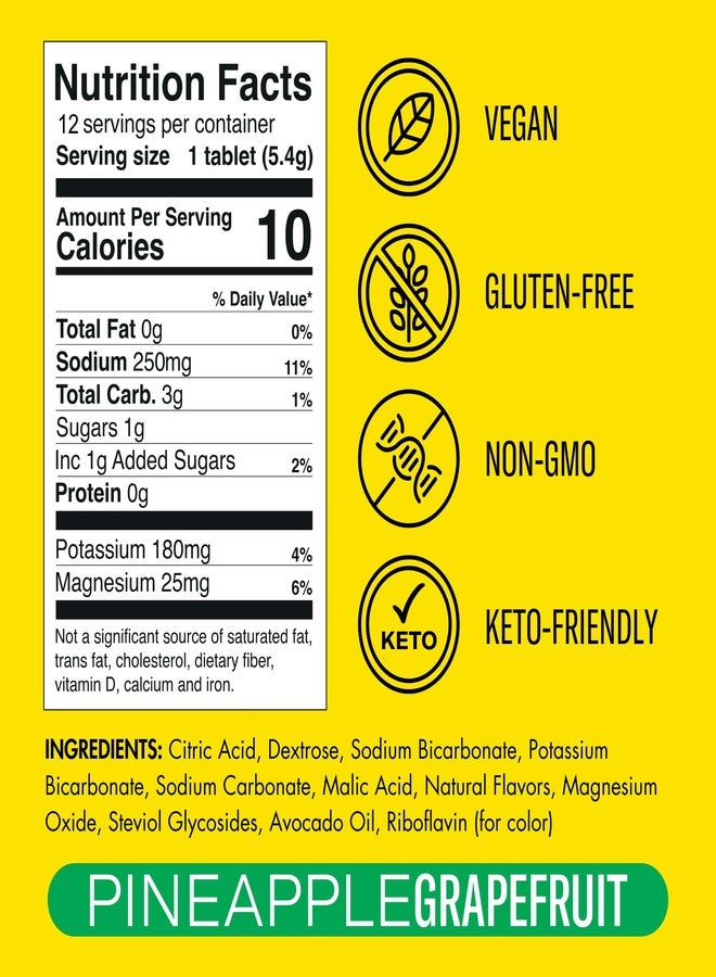 Plink! Fizzy Electrolyte Drink Tablets for Daily Hydration - 12ct Electrolyte Tablets + Sodium, Potassium, Magnesium, Low-Calorie, Low-Sugar Keto Electrolytes Powder Hydration Packets Water Flavoring - Image 3